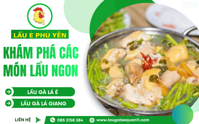 Các món lẩu tại quán Lẩu É Phú Yên