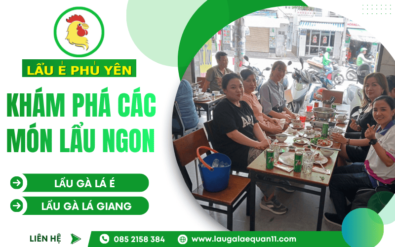 Các món lẩu tại quán Lẩu É Phú Yên